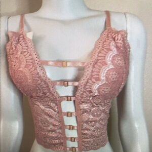 Elegant Lace Bralette in Pink